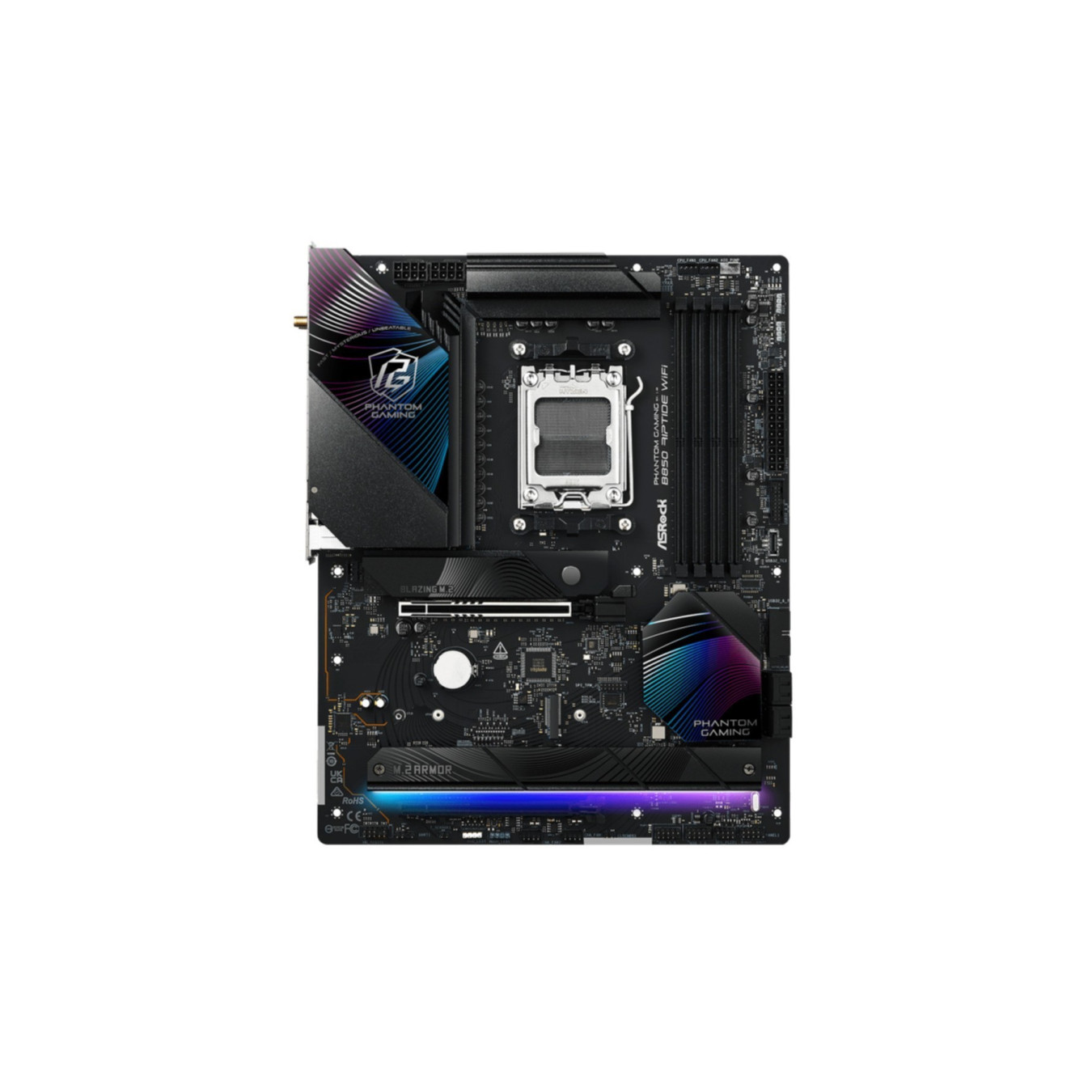 ASRock B850 Riptide WiFi - AM5 ATX Motherboard, DDR5, 4x M.2, PCIe 5.0, Wi‑Fi 7, 2.5GbE, 256GB Max (Black)