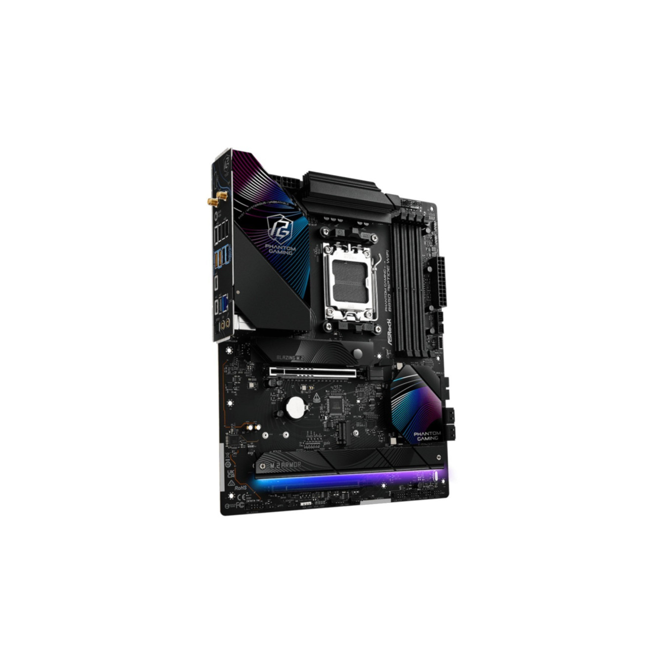 ASRock B850 Riptide WiFi - AM5 ATX Motherboard, DDR5, 4x M.2, PCIe 5.0, Wi‑Fi 7, 2.5GbE, 256GB Max (Black)