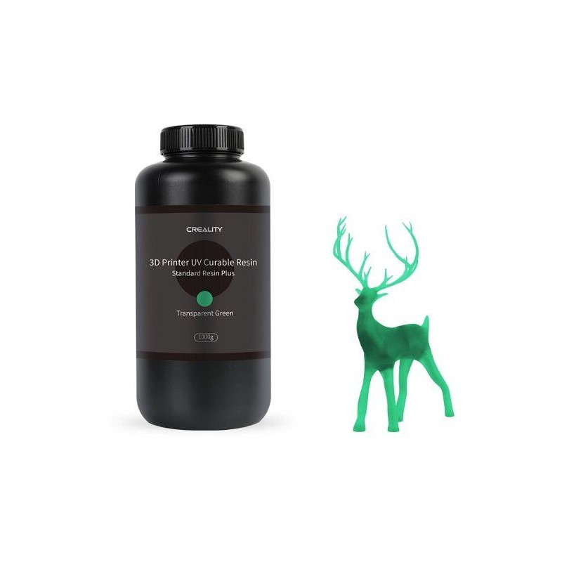 Buy Creality Resin Plus Transparent Green 1kg - Standard Rigid Resin for LCD/DLP... in Cyprus, Nicosia, Limassol, Larnaka, Pafos