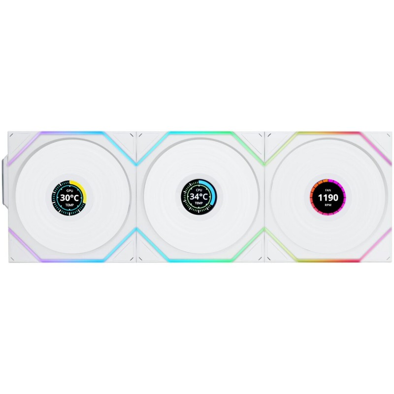Buy Lian Li UNI FAN TL-LCD Wireless 120 Case Fan - TL-LCD - White, 3x120mm with ... in Cyprus, Nicosia, Limassol, Larnaka, Pafos