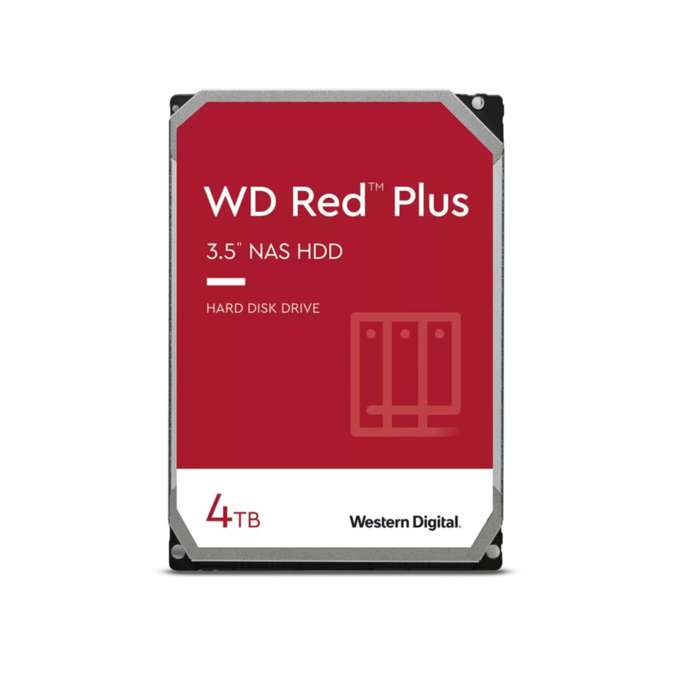 Western Digital WD Red Plus - WD40EFPX - 4TB 3.5" NAS HDD, SATA III 6Gb/s, 256MB Cache, 5400 RPM (CMR)