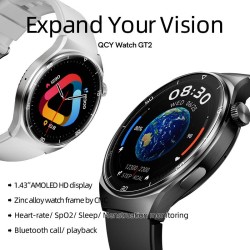 Buy QCY Watch GT2 S3 Gray - GT2 S3 - 1.43-inch AMOLED, 466x466, 60Hz, Bluetooth ... in Cyprus, Nicosia, Limassol, Larnaka, Pafos
