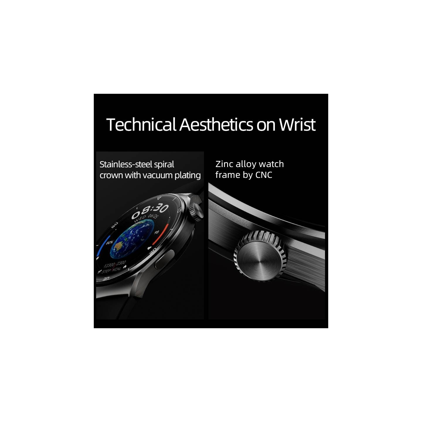 QCY Watch GT2 S3 Gray - GT2 S3 - 1.43-inch AMOLED, 466x466, 60Hz, Bluetooth Calling, IPX8, 14-day battery