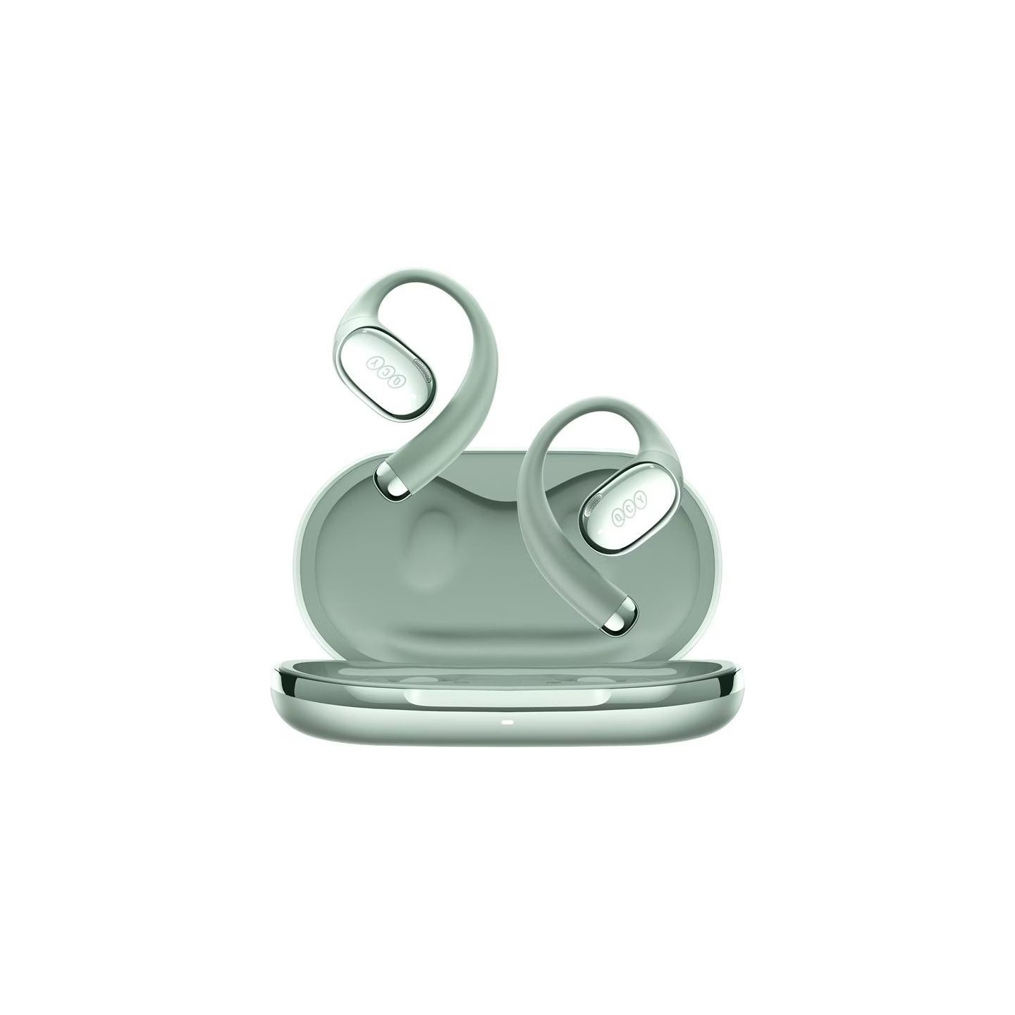 QCY Crossky R70 Green - CT-02 - Open Ear Wireless Headphones, BT 6.0, LDAC, 52h Hi-Res Audio