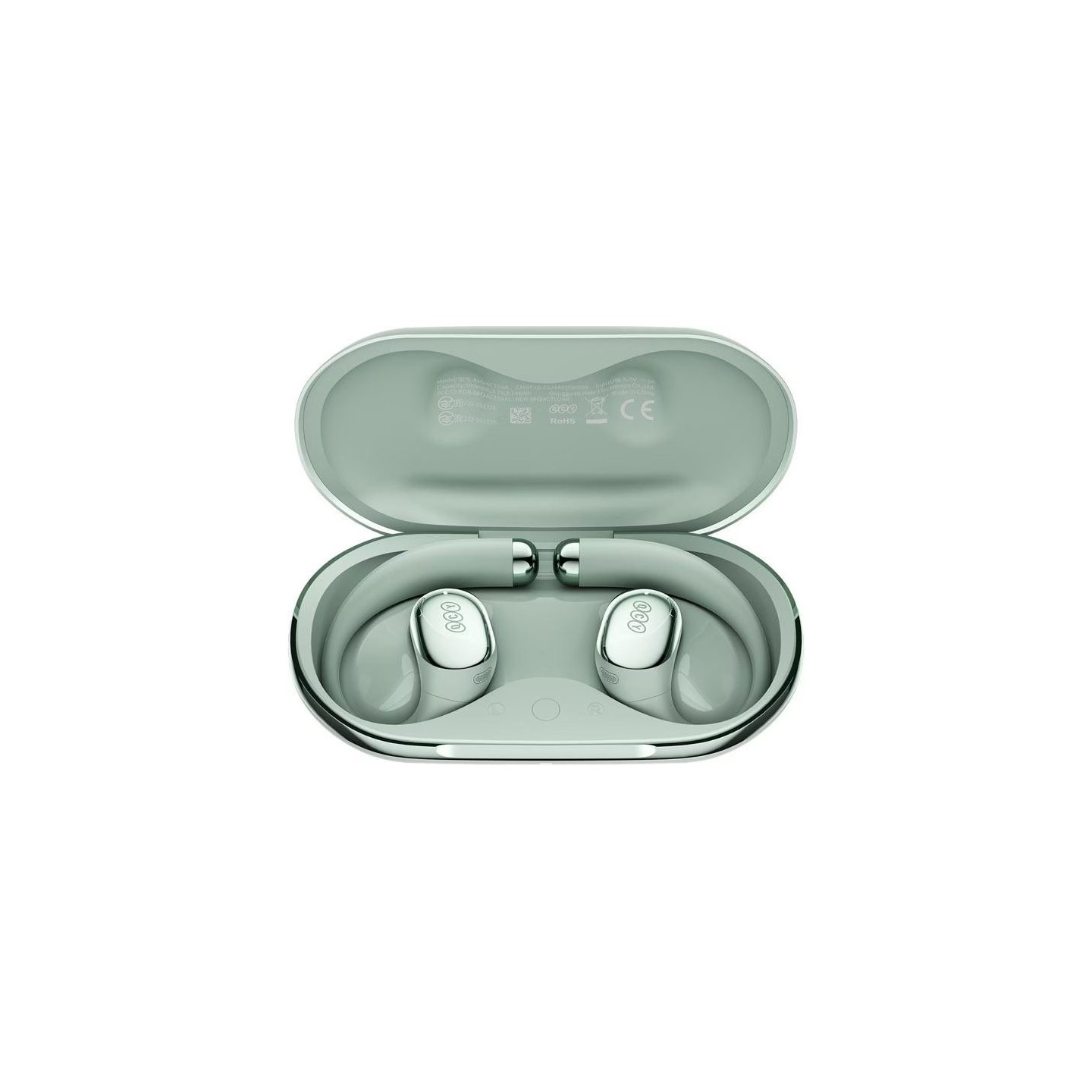 QCY Crossky R70 Green - CT-02 - Open Ear Wireless Headphones, BT 6.0, LDAC, 52h Hi-Res Audio