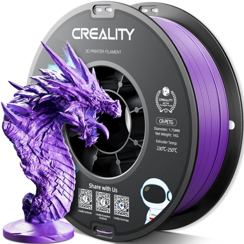Buy Creality CR-PETG Purple 3D Printer Filament - CR-PETG - Purple, 1.75mm, Glossy in Cyprus, Nicosia, Limassol, Larnaka, Pafos