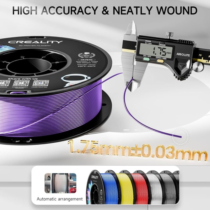 Buy Creality CR-PETG Purple 3D Printer Filament - CR-PETG - Purple, 1.75mm, Glossy in Cyprus, Nicosia, Limassol, Larnaka, Pafos