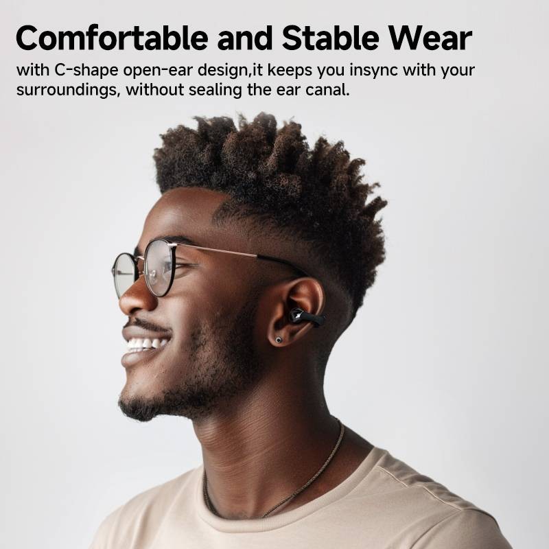 Buy QCY Crossky C30 Black Open Ear TPU Earclip, Bass Enhance Algo. BT 5.4 Dual C... in Cyprus, Nicosia, Limassol, Larnaka, Pafos