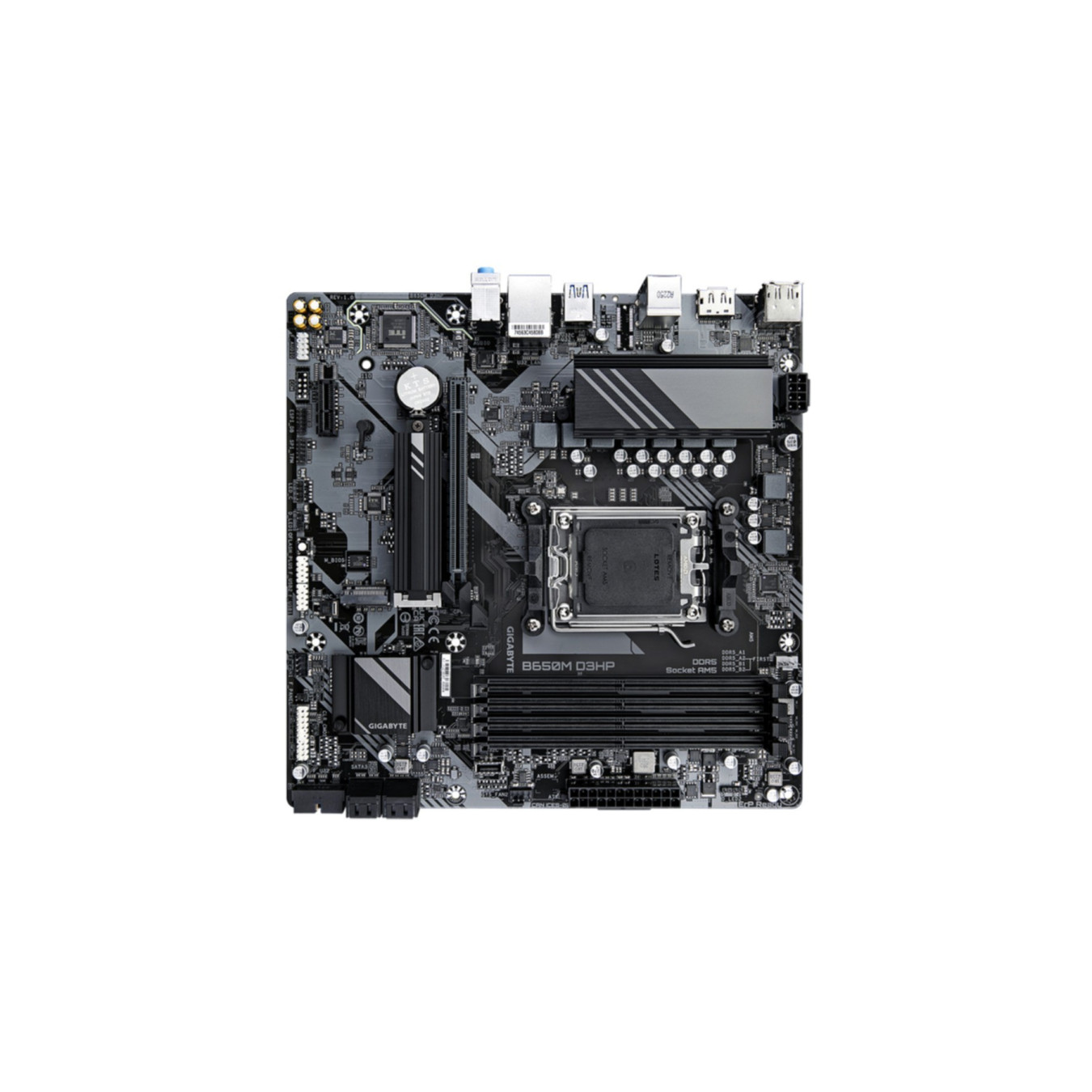 Gigabyte GA-B650M D3HP - AM5 Micro-ATX B650 Motherboard, DDR5 4x64GB (256GB), 2x M.2, 2.5Gb LAN, HDMI 2.1