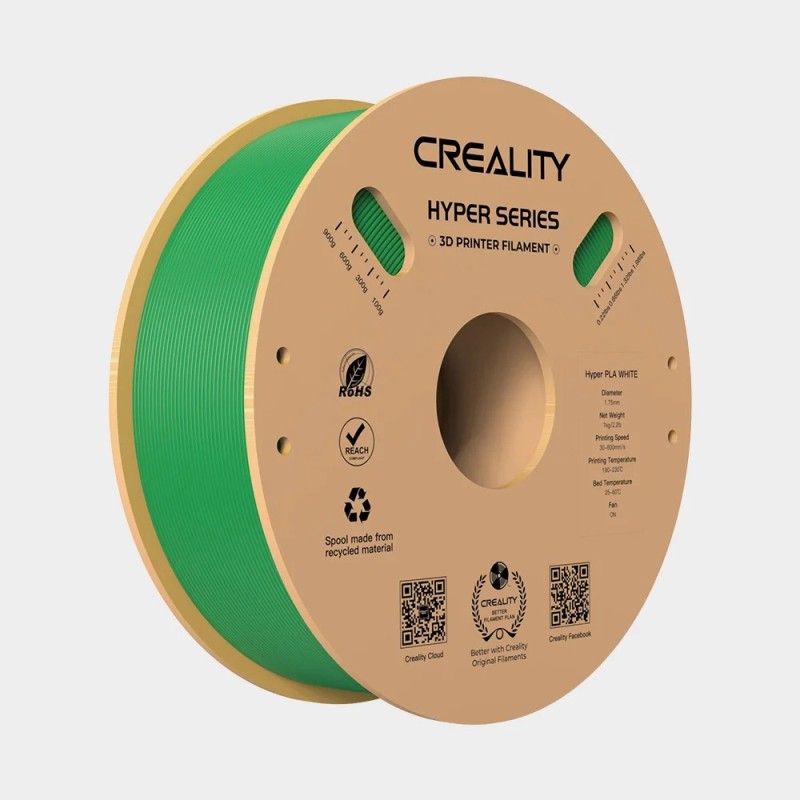 Buy Creality Hyper PLA Green 1.75mm Filament - High-Speed up to 600 mm/s, 1 kg S... in Cyprus, Nicosia, Limassol, Larnaka, Pafos