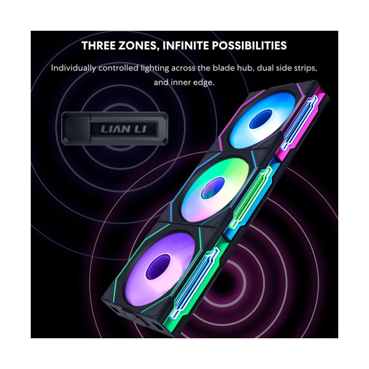 Lian Li UNI FAN SL-INF Wireless SL-INF Black ARGB PWM 120mm 3-Pack (Boxed) — Buy in Cyprus with Fast Delivery