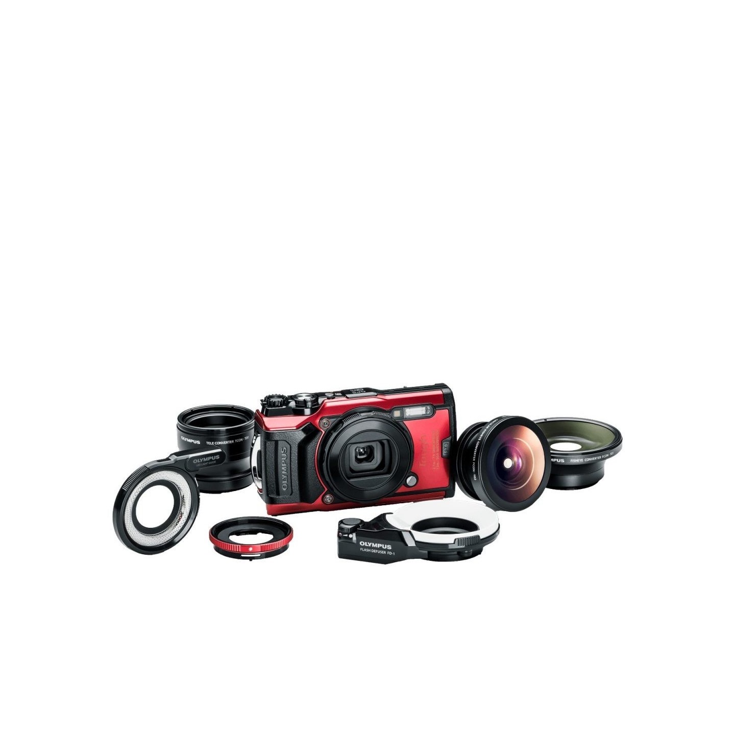 Fisheye Converter for Olympus TG-1 to TG-6 - FCON-T02 - Circular/Full-frame fisheye, waterproof to 15 m
