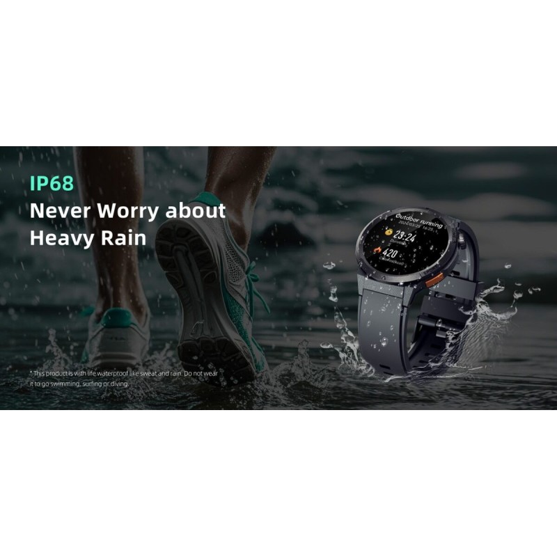 Buy QCY Active GX Watch S12 - Grey - 1.43" AMOLED, 466x466, IP68, Bluetooth Calling in Cyprus, Nicosia, Limassol, Larnaka, Pafos