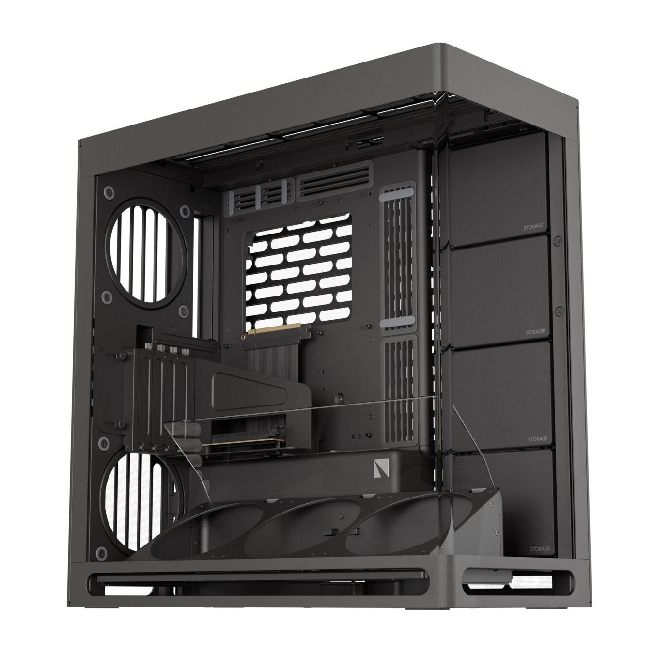 HAVN HS 420 VGPU Black Premium Midi Tower Case - HS 420 - Vertical GPU Support — Buy in Cyprus with Fast Delivery