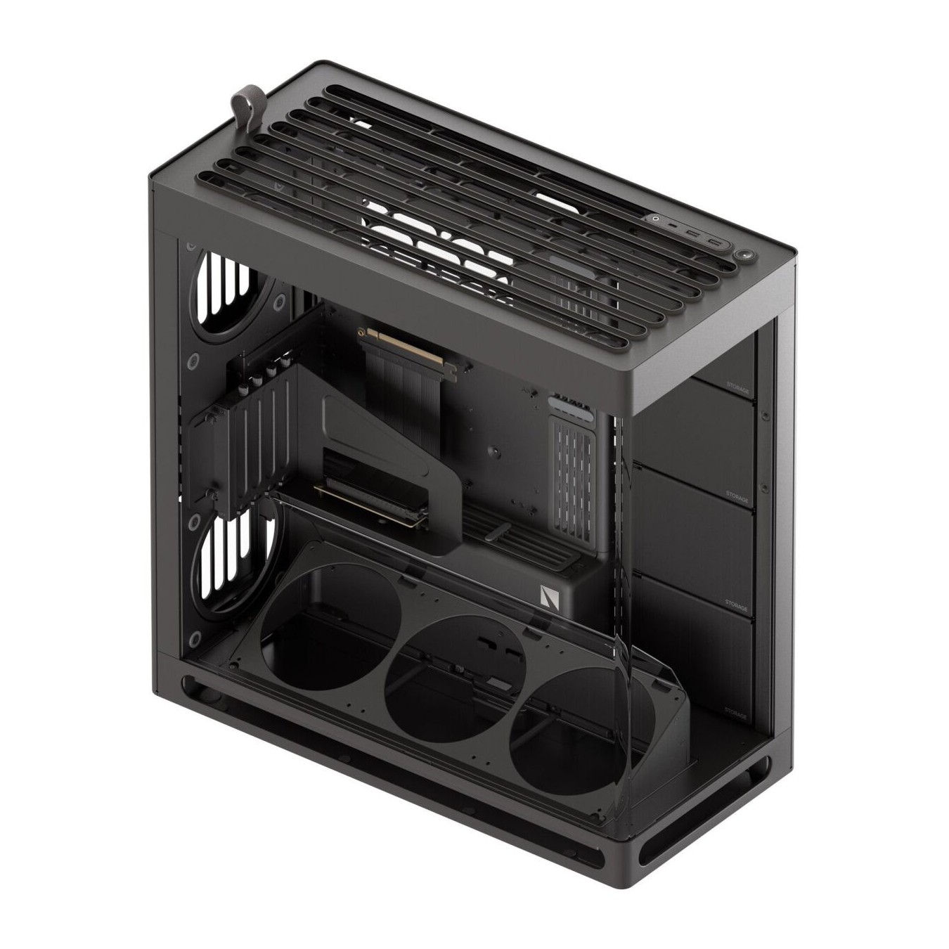 HAVN HS 420 VGPU Black Premium Midi Tower Case - HS 420 - Vertical GPU Support — Buy in Cyprus with Fast Delivery