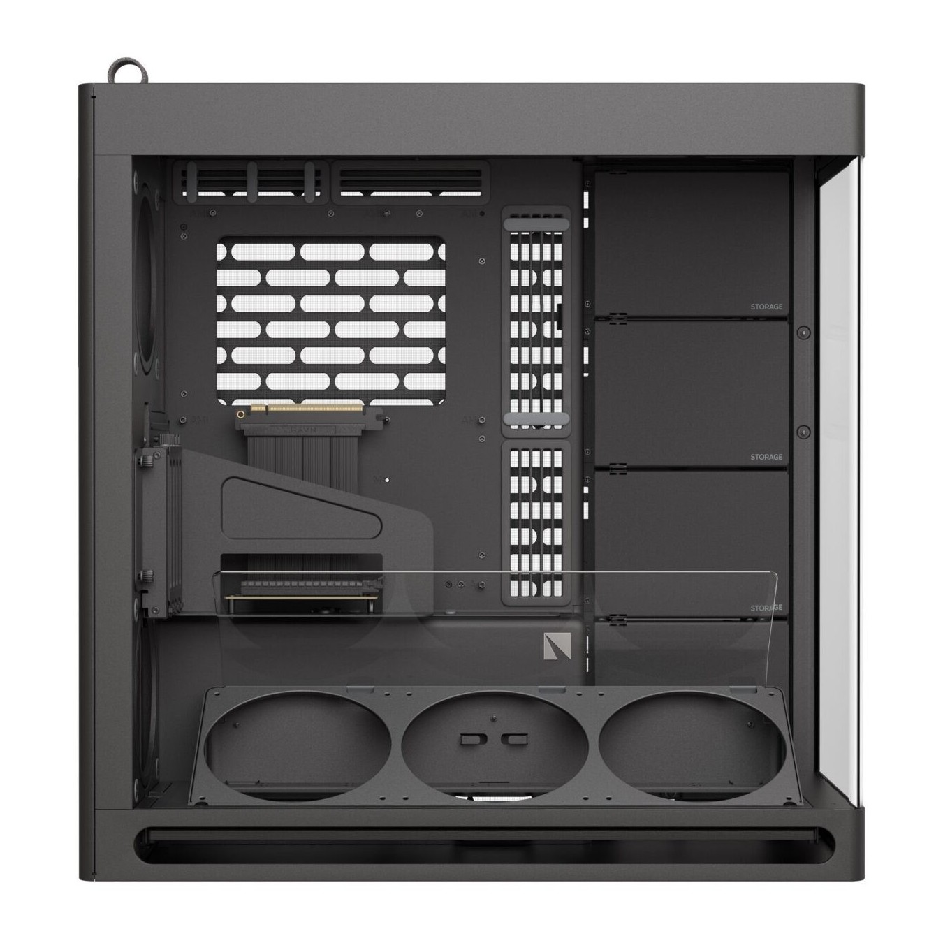 HAVN HS 420 VGPU Black Premium Midi Tower Case - HS 420 - Vertical GPU Support — Buy in Cyprus with Fast Delivery