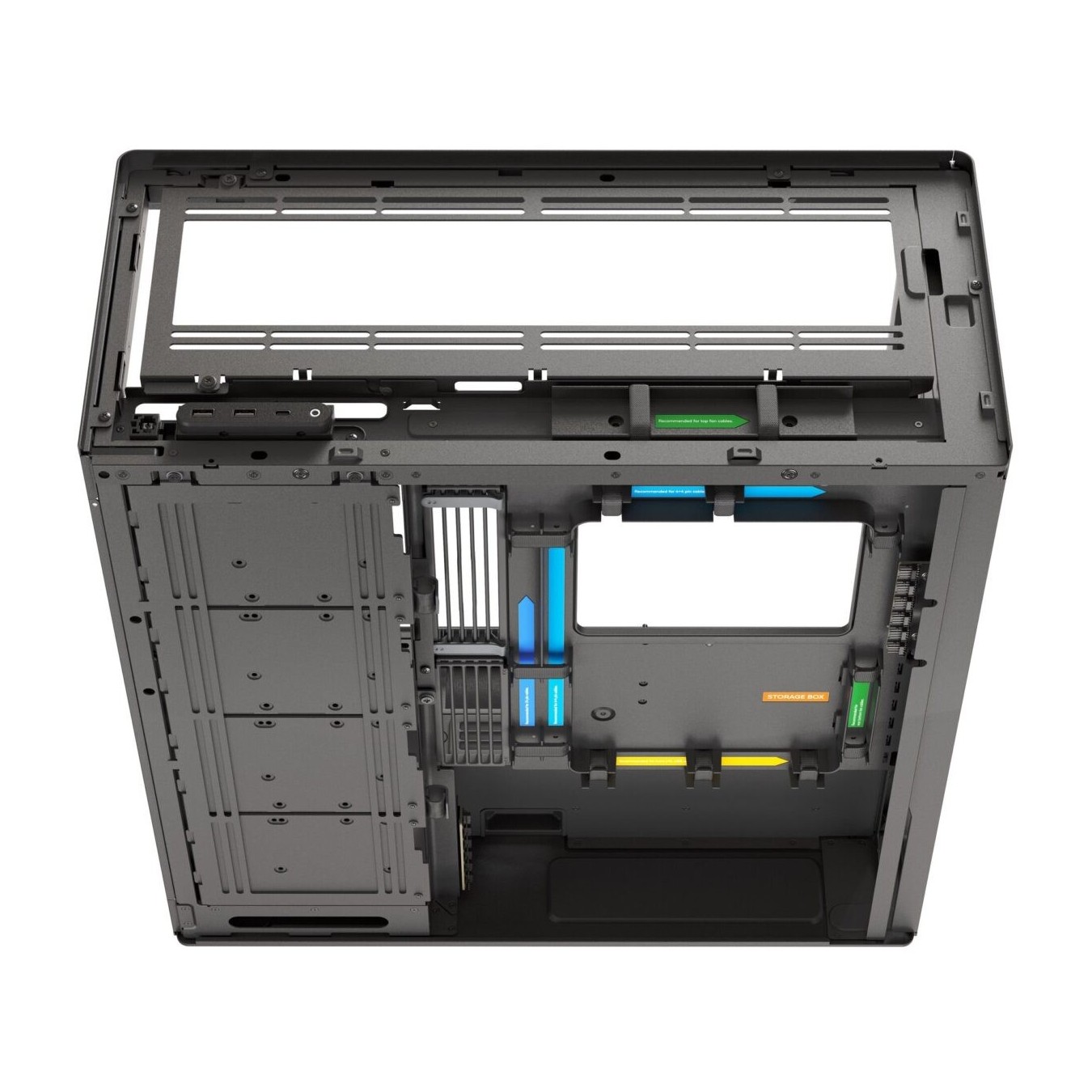 HAVN HS 420 VGPU Black Premium Midi Tower Case - HS 420 - Vertical GPU Support — Buy in Cyprus with Fast Delivery