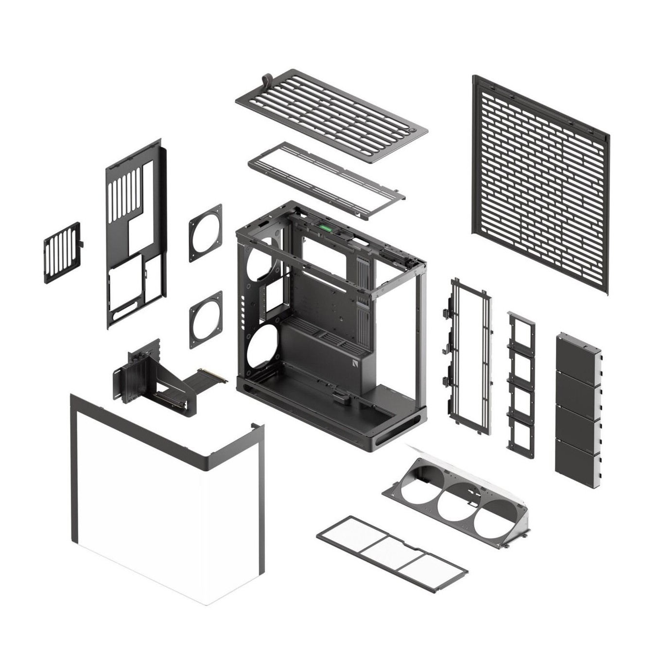 HAVN HS 420 VGPU Black Premium Midi Tower Case - HS 420 - Vertical GPU Support — Buy in Cyprus with Fast Delivery