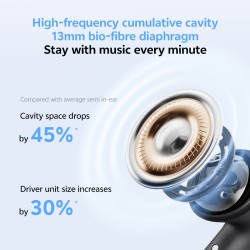 Buy QCY AilyBuds E20 - Black, 13mm Driver, Hybrid ANC, BT5.4, IPX4 in Cyprus, Nicosia, Limassol, Larnaka, Pafos