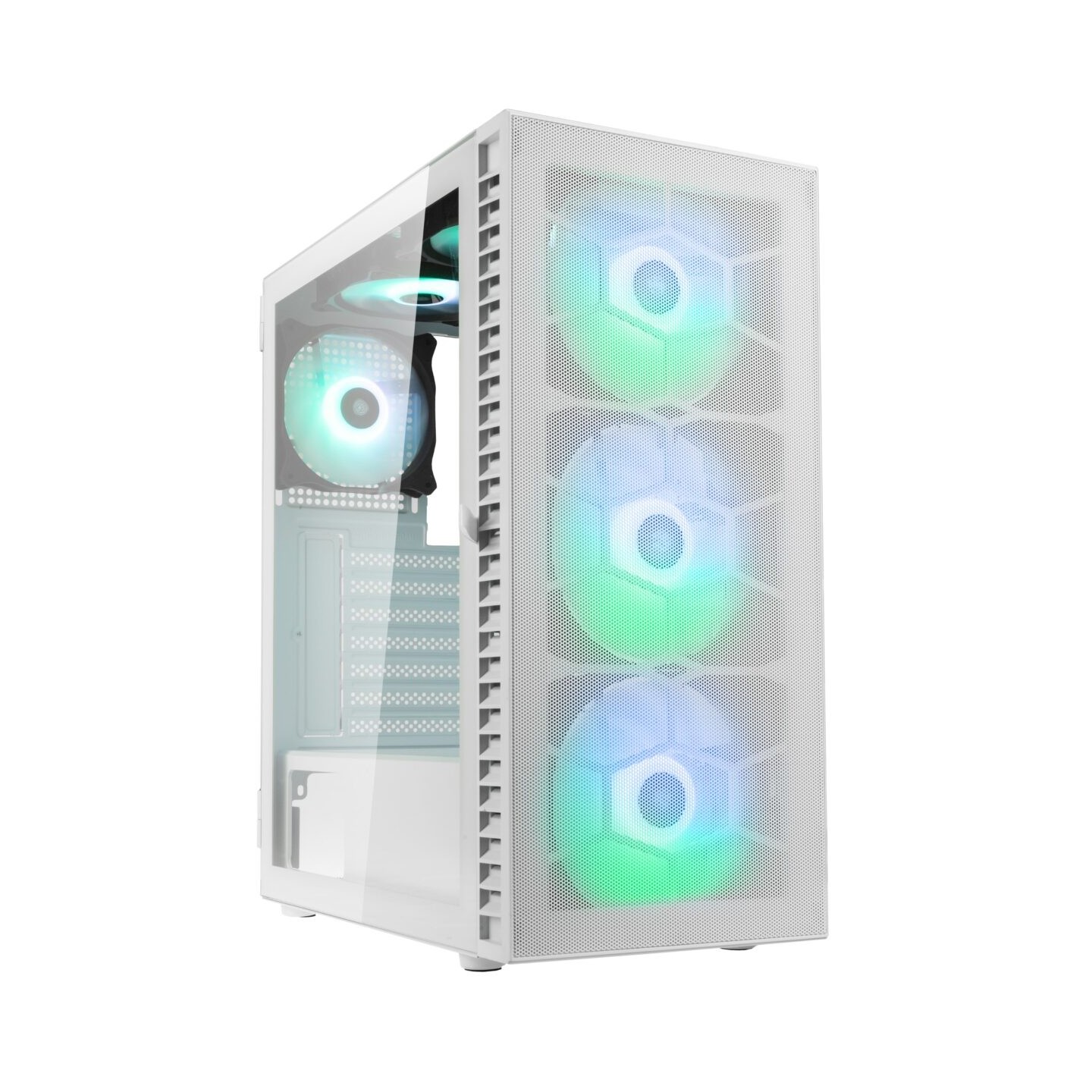 Kolink Observatory HF Mesh ARGB Midi Tower Case - White - 6 ARGB Fans (Boxed) — Buy in Cyprus with Fast Delivery