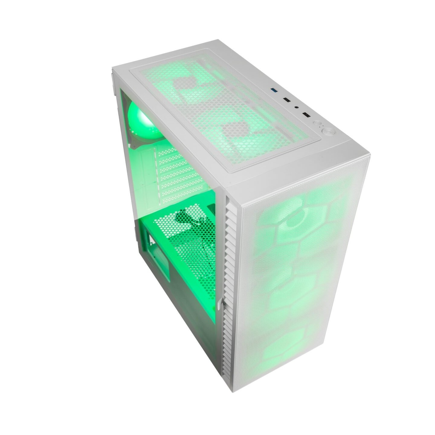 Kolink Observatory HF Mesh ARGB Midi Tower Case - White - 6 ARGB Fans (Boxed) — Buy in Cyprus with Fast Delivery