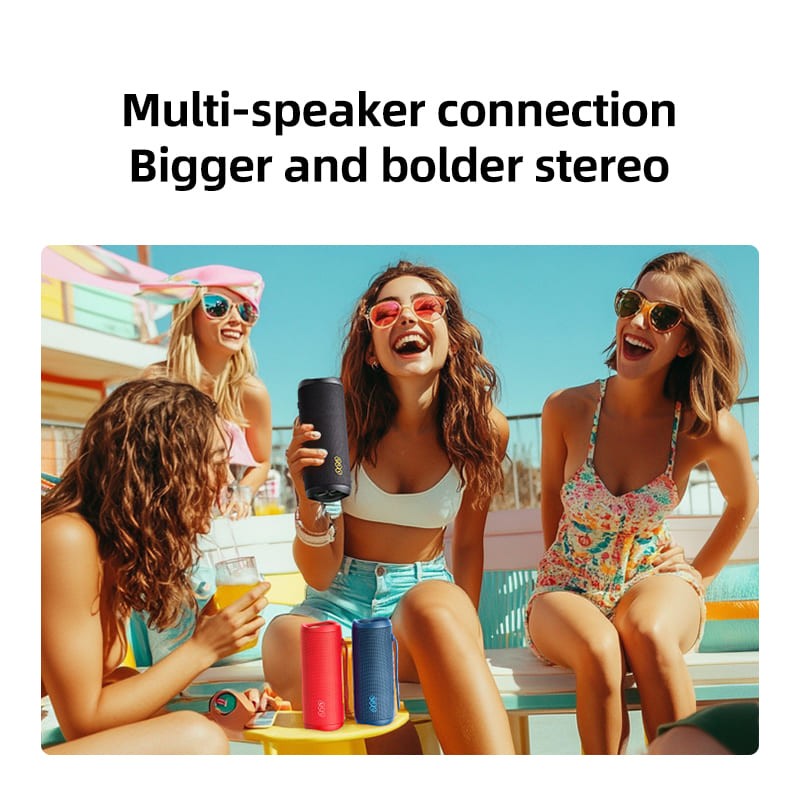 Buy QCY SP7 Red - SP7 - Portable Bluetooth Speaker with 40W, RGB lights, mic for... in Cyprus, Nicosia, Limassol, Larnaka, Pafos