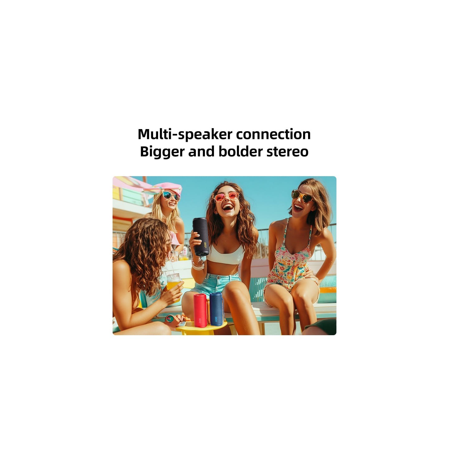 QCY SP7 Red - SP7 - Portable Bluetooth Speaker with 40W, RGB lights, mic for calls — Buy in Cyprus with Fast Delivery