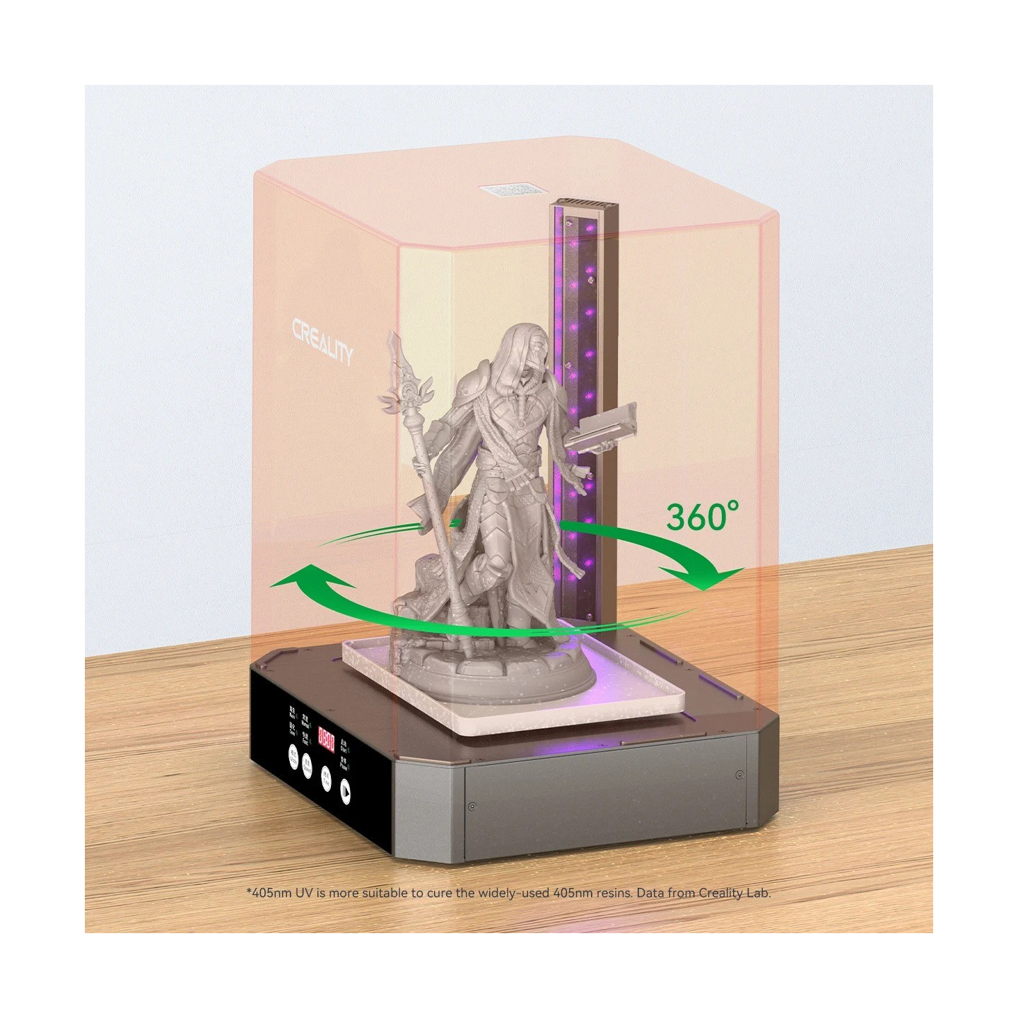 CREALITY All-in-One Washing & Curing Machine - UW-03 - Compact 2-in-1 UV wash & cure (21.5×16.5×30 cm)