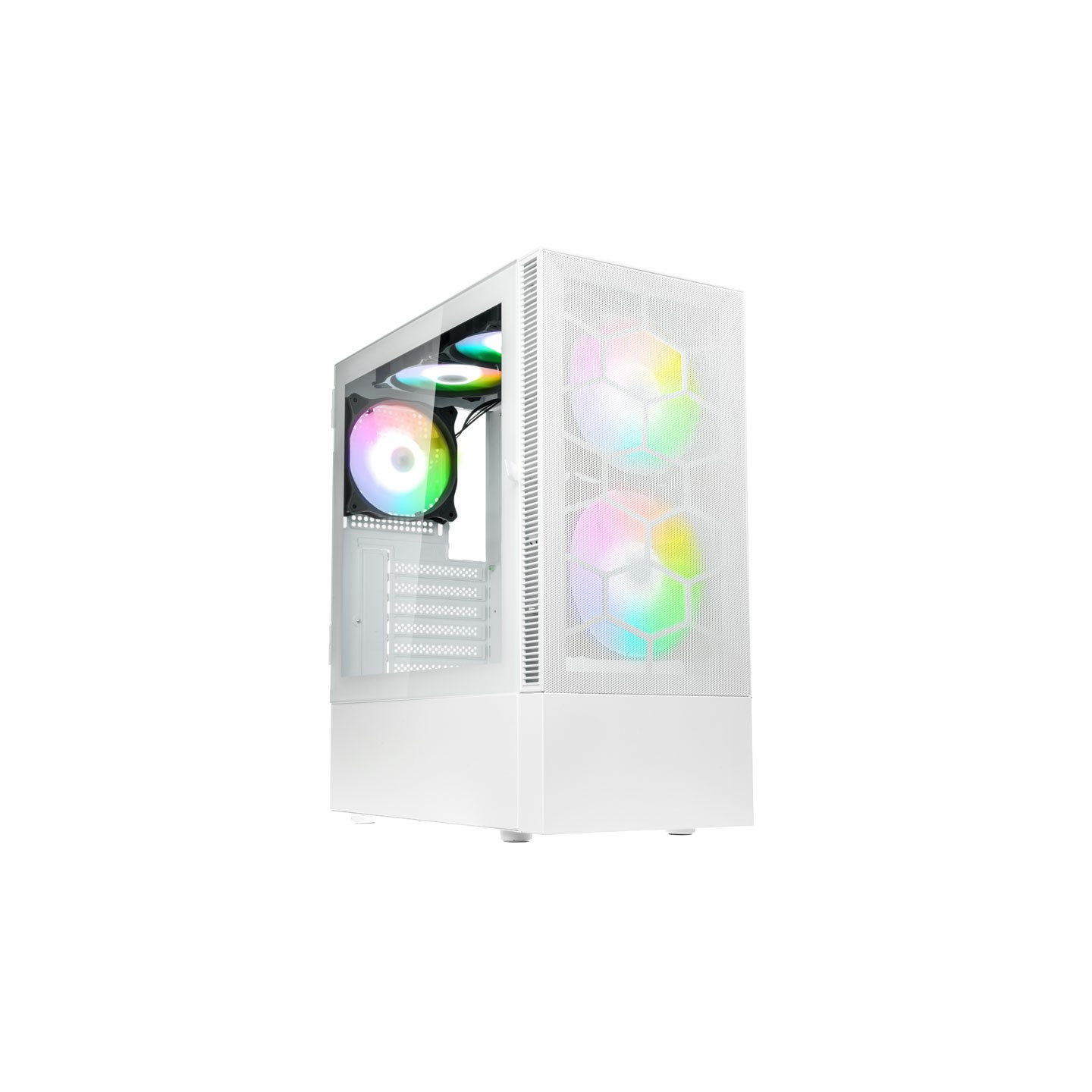 Kolink Observatory MX Mesh ARGB Mid Tower Case - White (5x Umbra Fans) (Boxed) — Buy in Cyprus with Fast Delivery