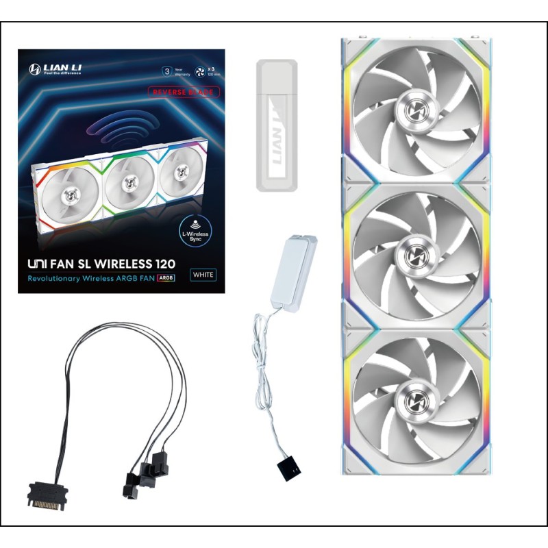 Buy Lian Li UNIFAN SL Wireless 120 - 3-Pack - Reverse White - Case Fan in Cyprus, Nicosia, Limassol, Larnaka, Pafos
