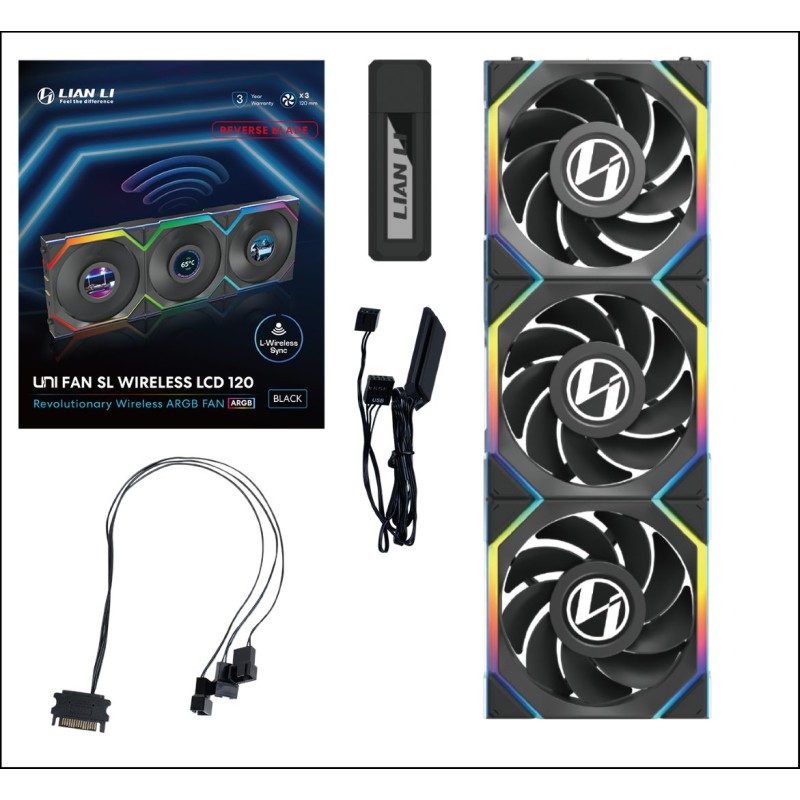 Buy Lian Li UNIFAN SL Wireless LCD 120 - UNIFAN SL - 3x120mm Case Fans with Wire... in Cyprus, Nicosia, Limassol, Larnaka, Pafos