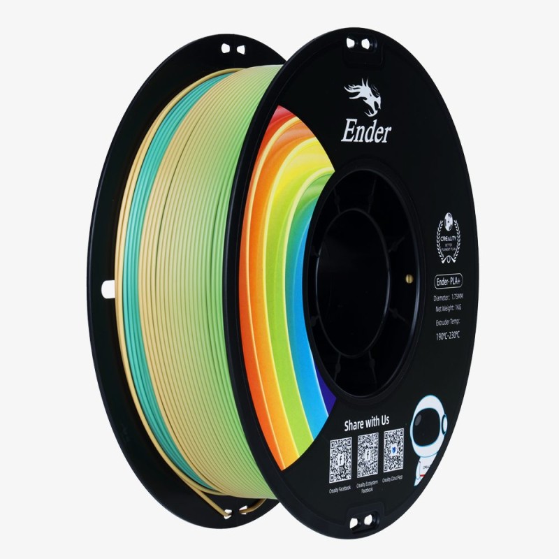 Buy Creality EN-PLA+ Rainbow Filament - 33010103 - Rainbow, 1.75mm, 1 kg in Cyprus, Nicosia, Limassol, Larnaka, Pafos