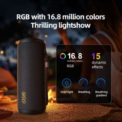 Buy QCY SP7 Black - Portable Bluetooth Speaker - 40W Stereo, RGB Light Show, Mic... in Cyprus, Nicosia, Limassol, Larnaka, Pafos
