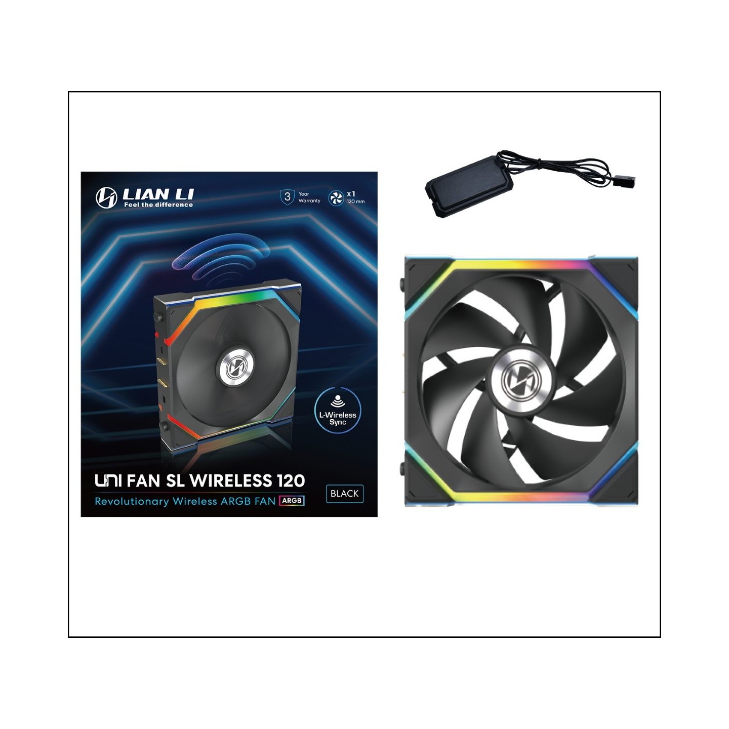 Lian Li UNIFAN SL Wireless 120 Black - UFSL120-1B (Boxed) — Buy in Cyprus with Fast Delivery