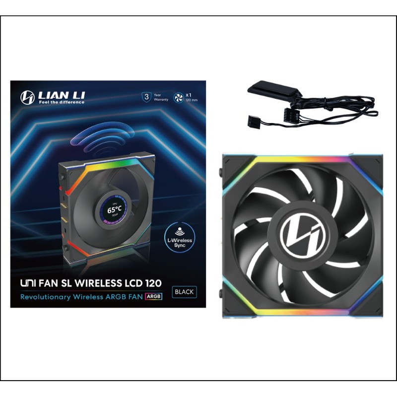 Buy Lian Li UNIFAN SL Wireless LCD 120 - Case Fan - Black in Cyprus, Nicosia, Limassol, Larnaka, Pafos