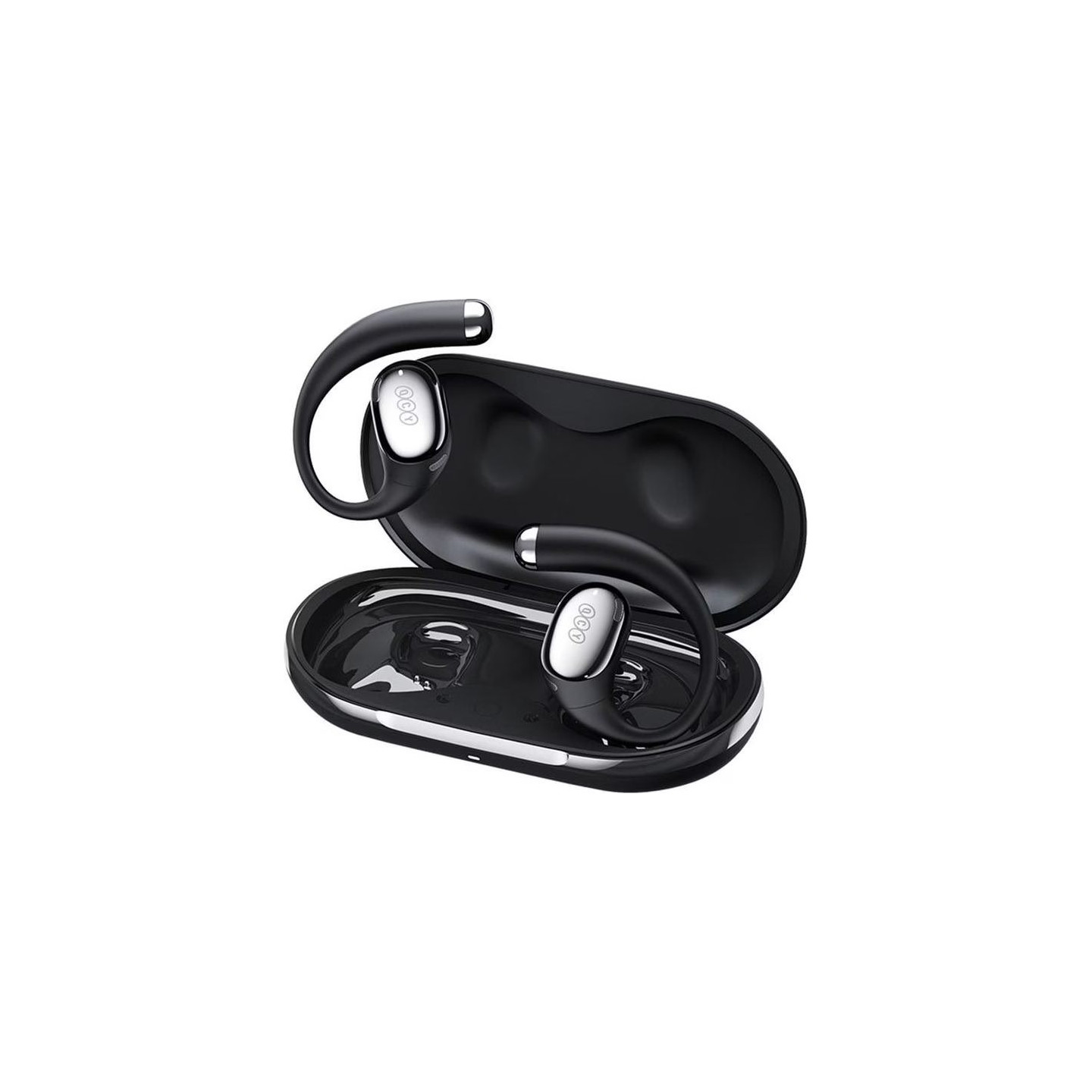 QCY Crossky R70 Open Ear Wireless Headphones - R70 - Black, BT 6.0, SBC/AAC/LDAC, 52h battery