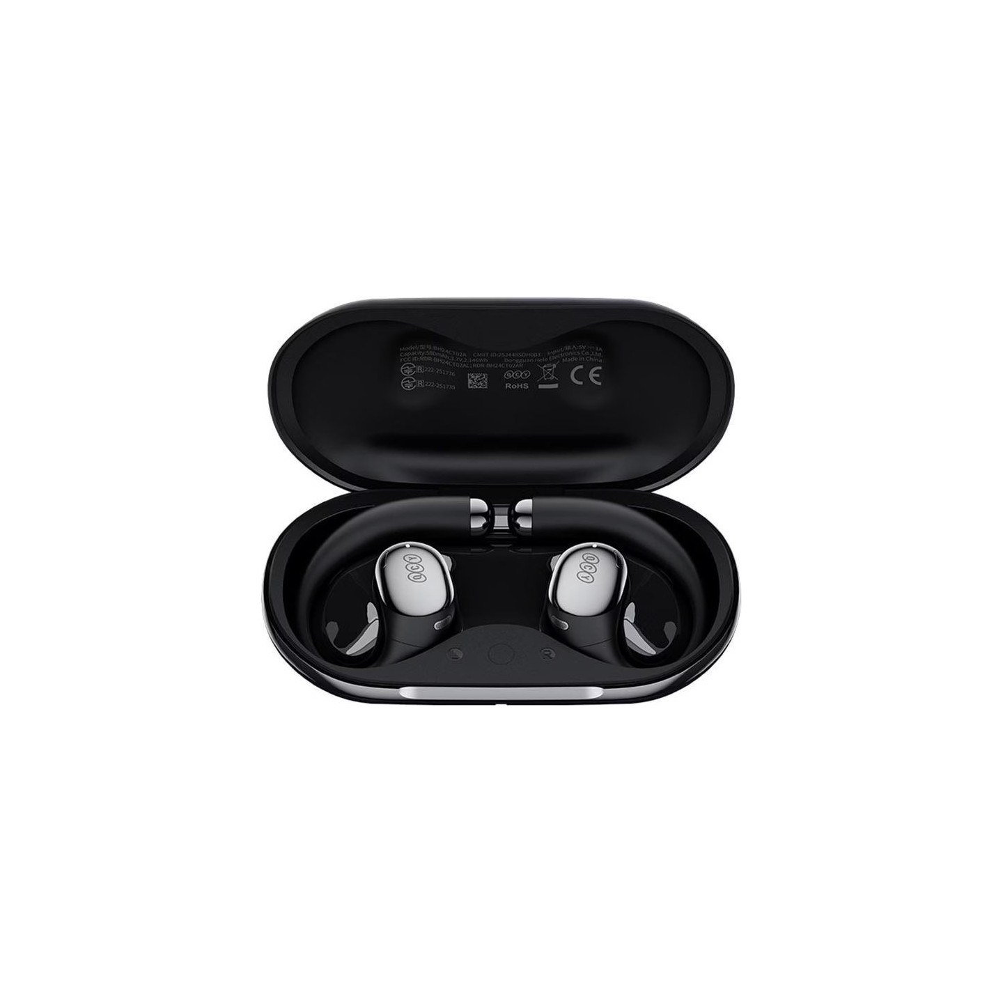 QCY Crossky R70 Open Ear Wireless Headphones - R70 - Black, BT 6.0, SBC/AAC/LDAC, 52h battery