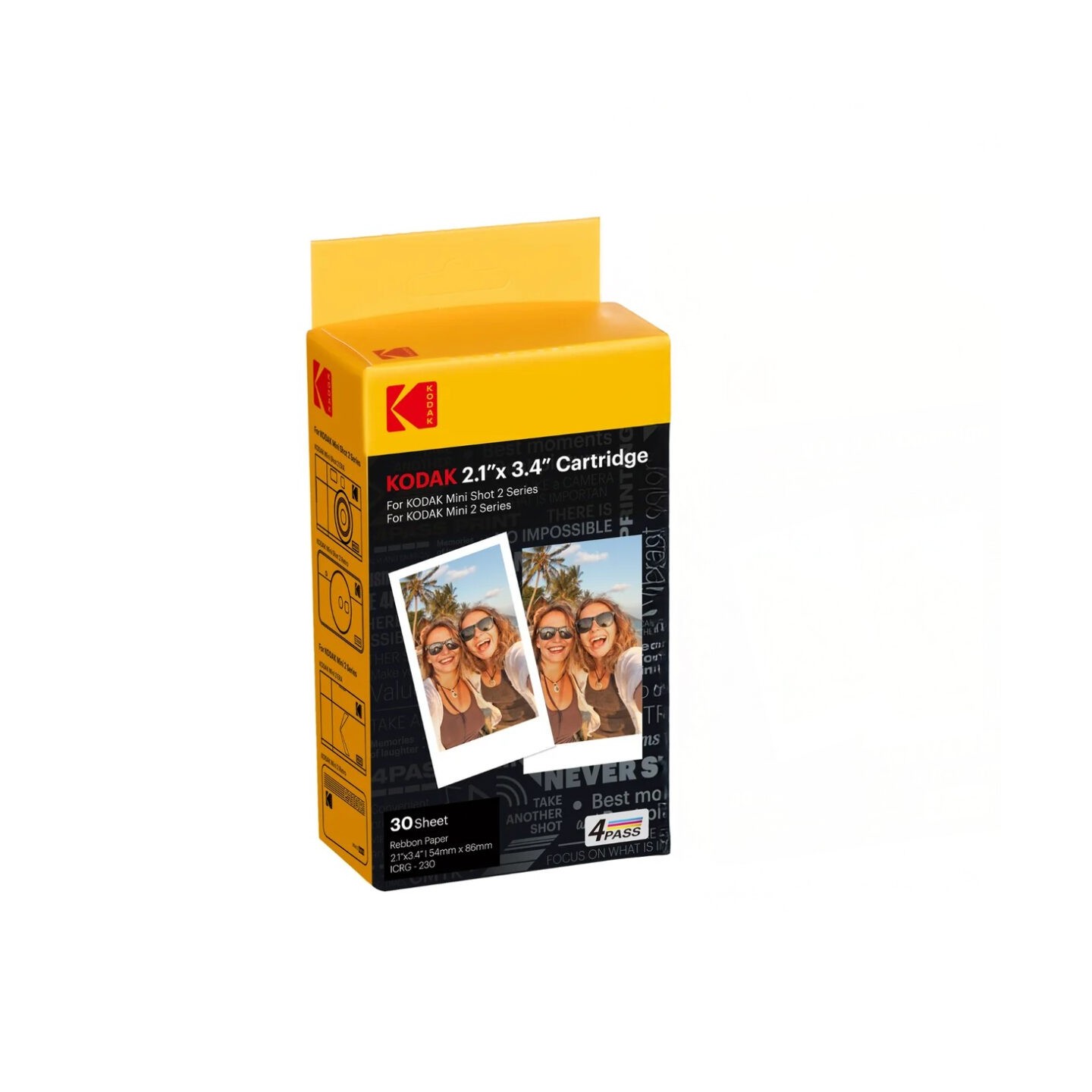 Kodak 30-Sheet Photo Paper Cartridge for Mini Shot Combo Printers and Cameras - C210/C210R - 5.3 x 8.6 cm