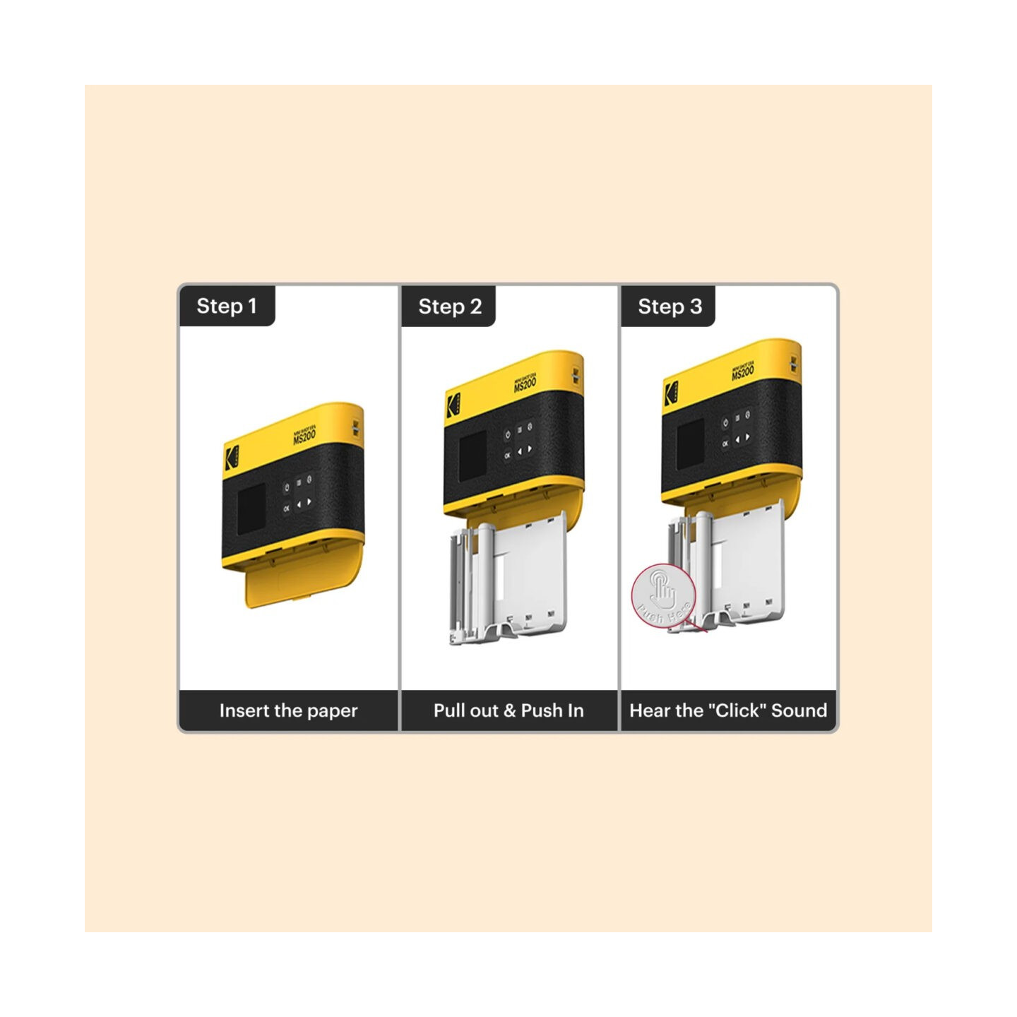 Kodak 30-Sheet Photo Paper Cartridge for Mini Shot Combo Printers and Cameras - C210/C210R - 5.3 x 8.6 cm