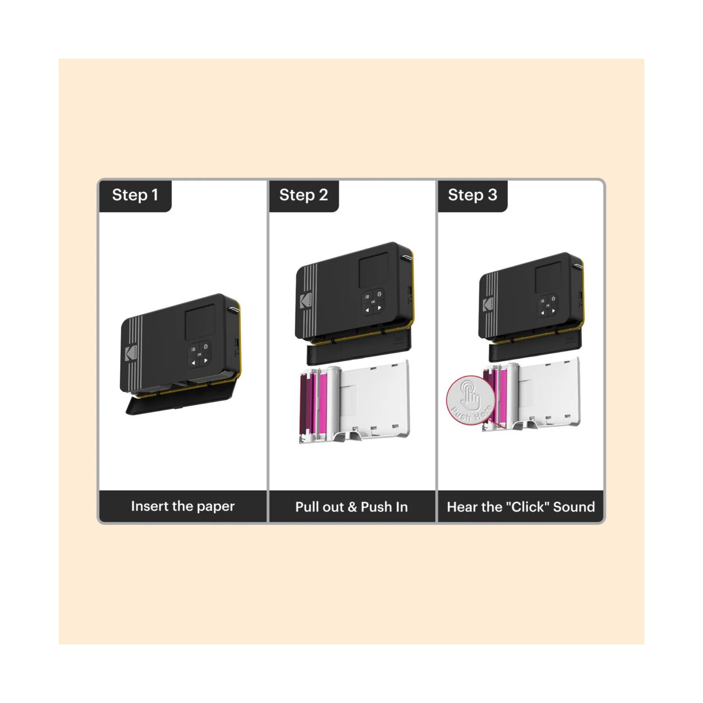 Kodak 30-Sheet Photo Paper Cartridge for Mini Shot Combo Printers and Cameras - C210/C210R - 5.3 x 8.6 cm