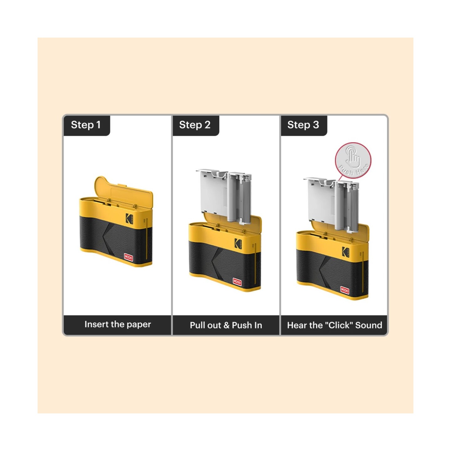 Kodak 30-Sheet Photo Paper Cartridge for Mini Shot Combo Printers and Cameras - C210/C210R - 5.3 x 8.6 cm