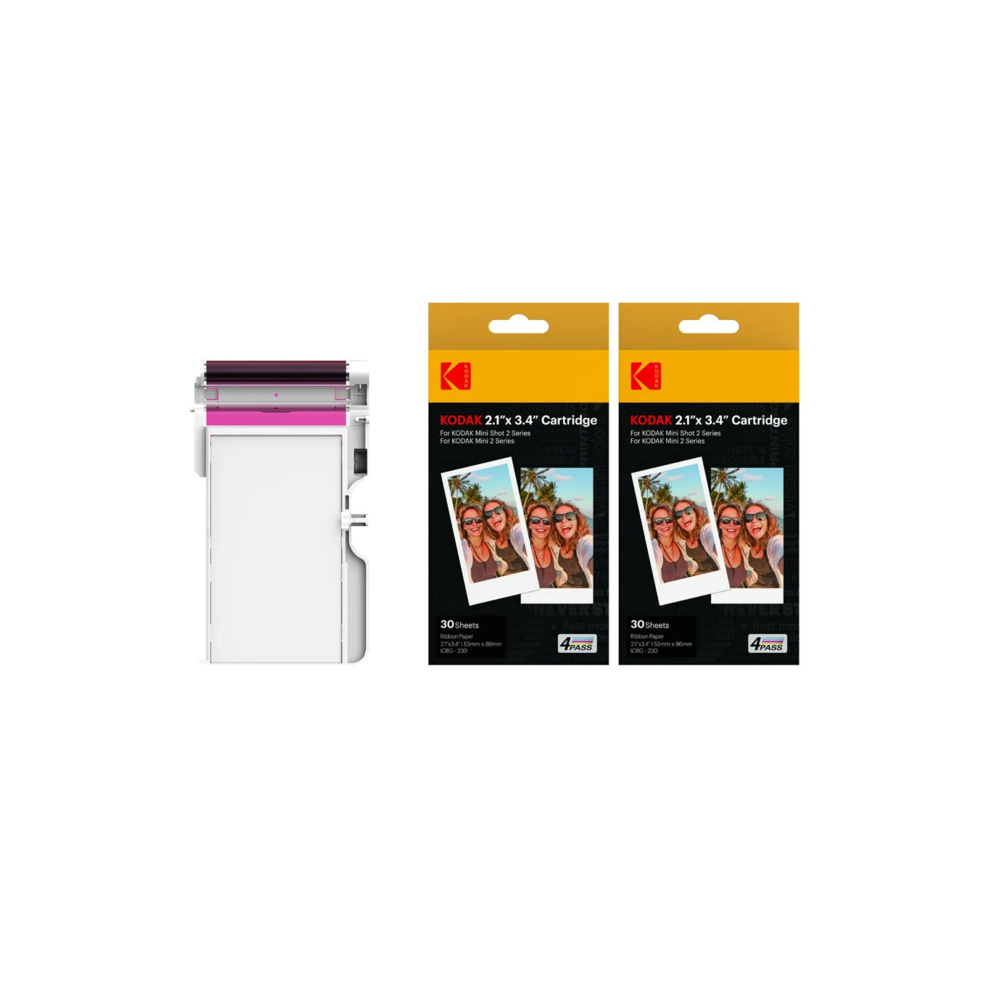 Kodak 30-Sheet Photo Paper Cartridge for Mini Shot Combo Printers and Cameras - C210/C210R - 5.3 x 8.6 cm