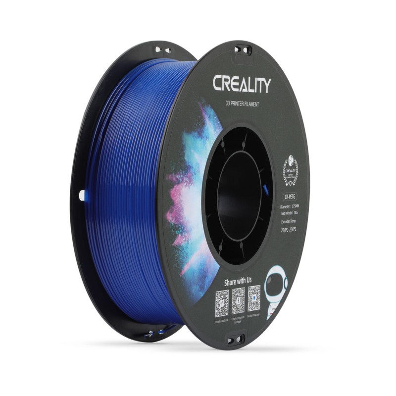 Creality CR-PETG Blue 3D Printer Filament - CR-PETG - Blue, 1.75mm, 1 kg, Hard Glossy, 49 MPa
