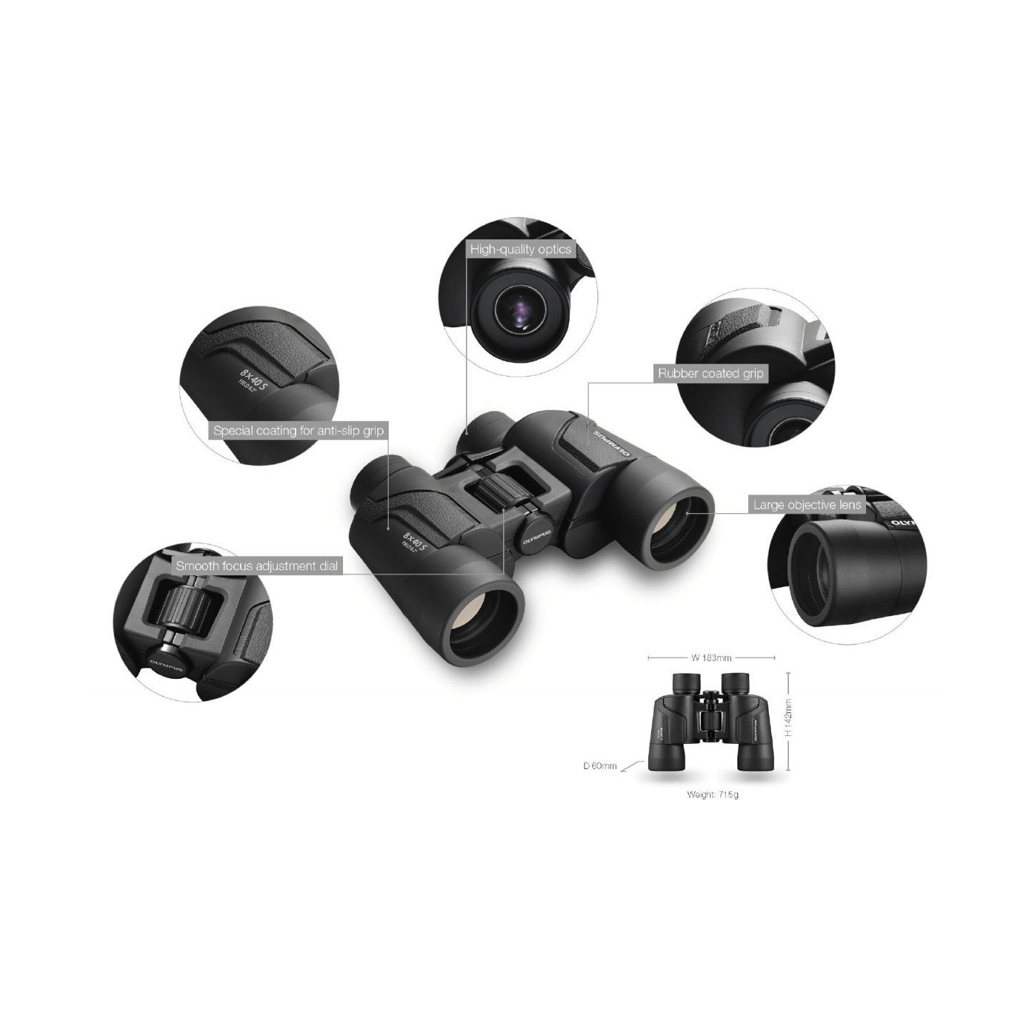 Olympus Binoculars 8x40 S - Case & Strap Included — Buy in Cyprus with Fast Delivery