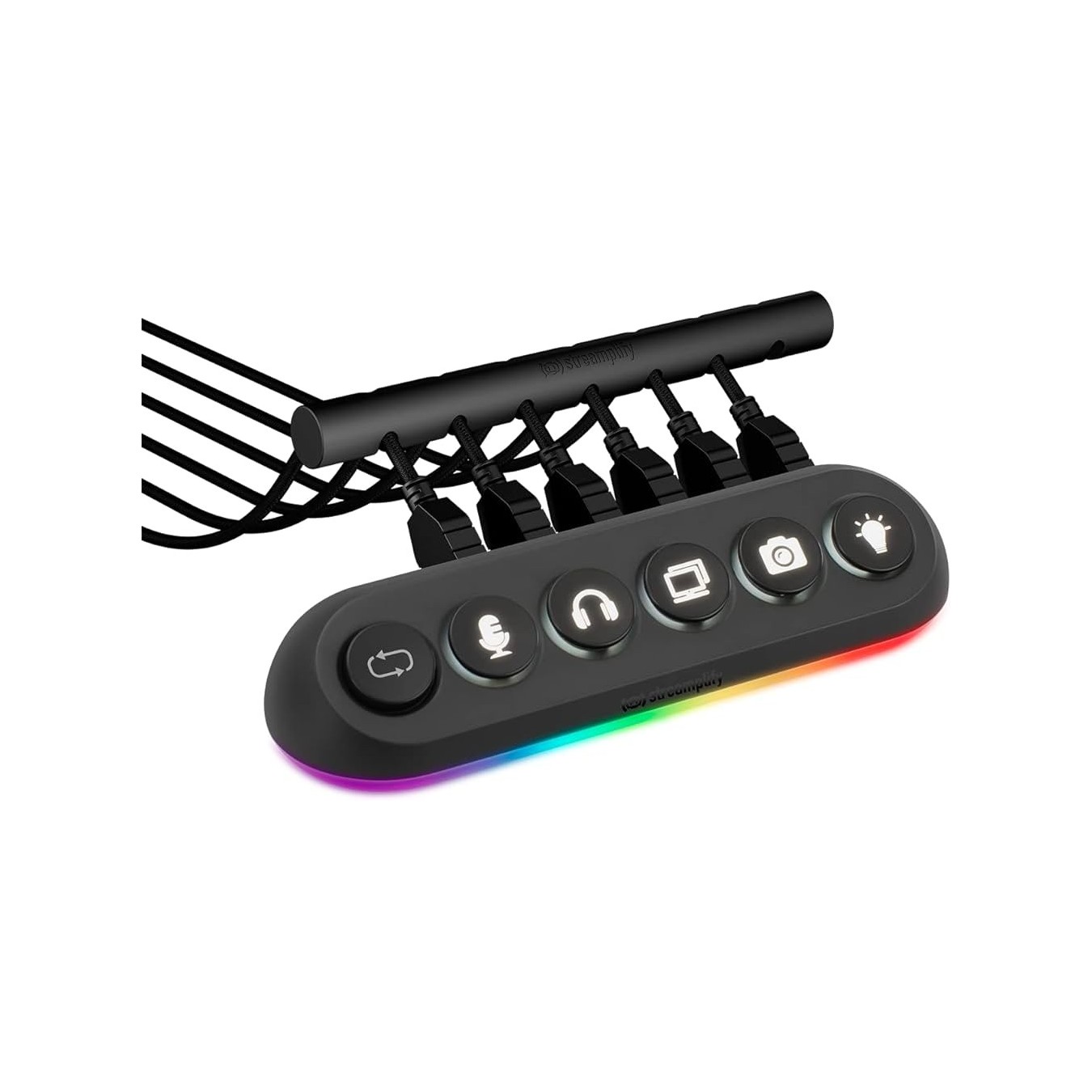 Streamplify HUB DECK 5 RGB 5-Port USB Hub - 12V Powered, Keycaps, Fast Charge — Armenius Store Cyprus