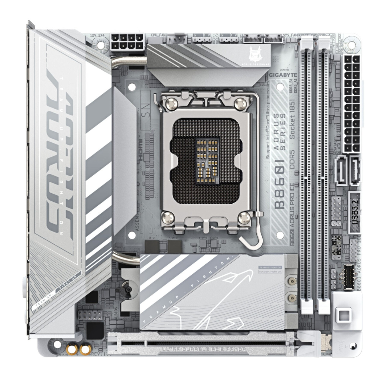 GIGABYTE GA-B860I AORUS PRO ICE - Mini-ITX, LGA1851 (V1), DDR5 up to 128GB, Dual DIMM — Buy in Cyprus with Fast Delivery