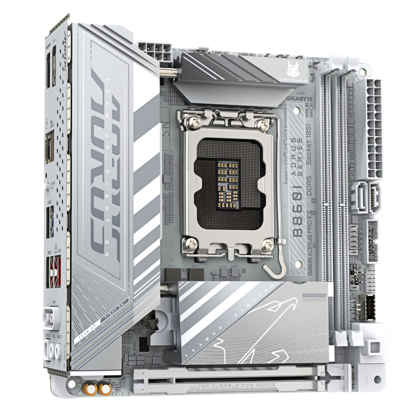GIGABYTE GA-B860I AORUS PRO ICE - Mini-ITX, LGA1851 (V1), DDR5 up to 128GB, Dual DIMM — Buy in Cyprus with Fast Delivery