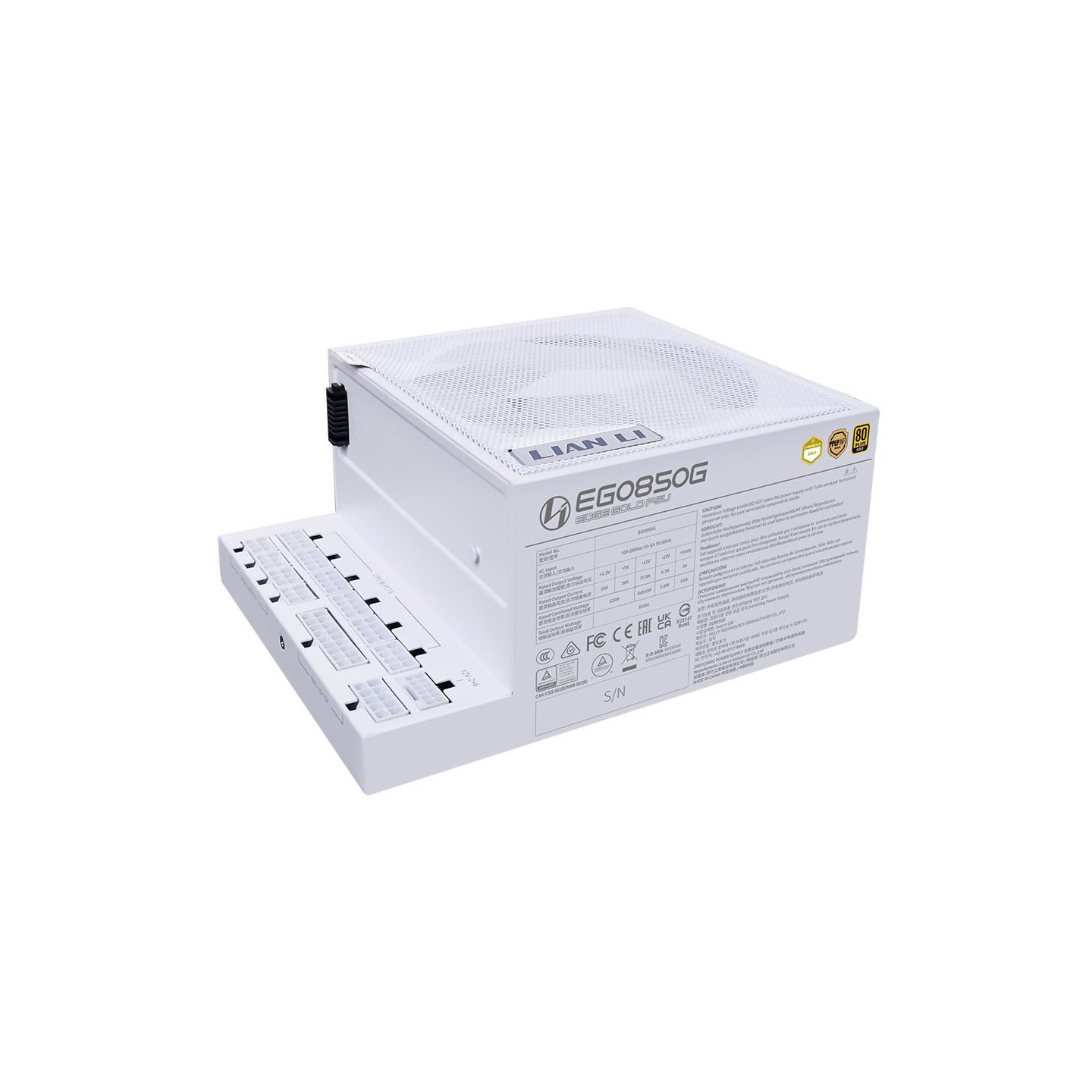Lian Li Edge Gold 850W White 80+ Gold Fully Modular ATX PSU (Boxed) — Buy in Cyprus with Fast Delivery