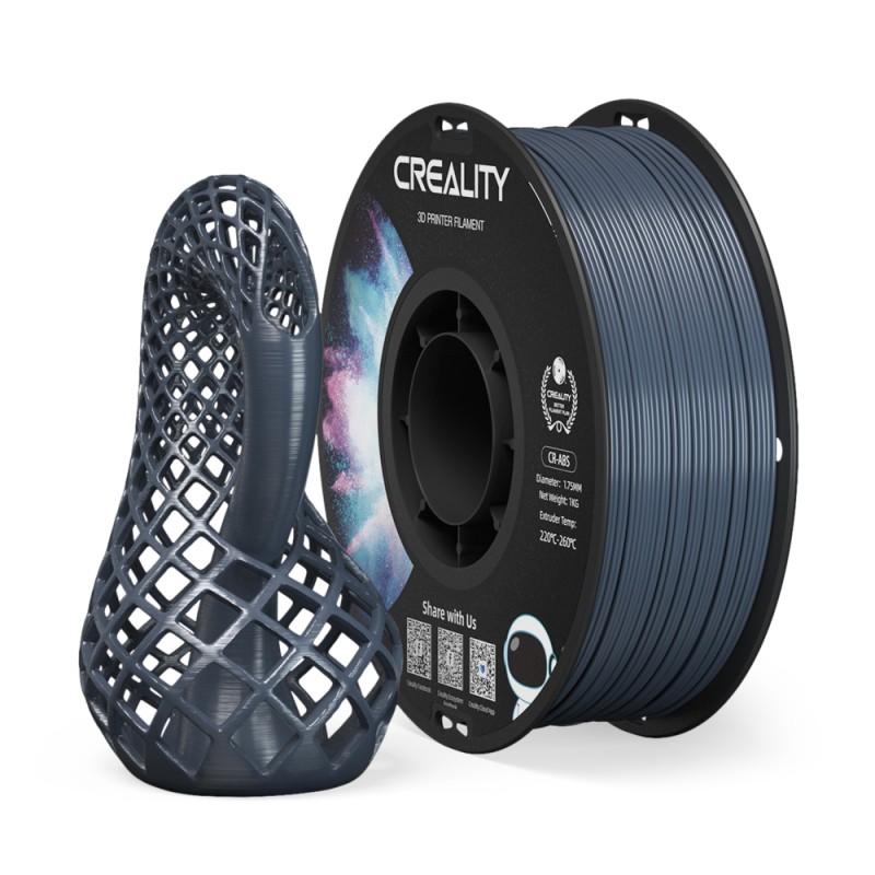 Buy Creality CR-ABS Grey 1.75mm Filament - CR-ABS - Grey, 1 kg, 43 MPa, Large Ob... in Cyprus, Nicosia, Limassol, Larnaka, Pafos