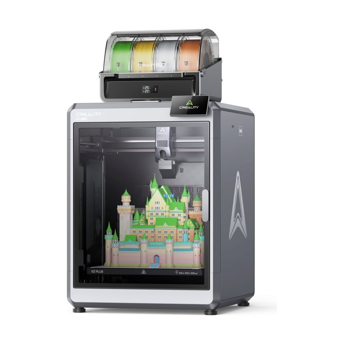 Creality K2 Plus Combo - K2 Plus - Multi-color 16-color FDM 3D Printer, 350x350x350 mm, 600 mm/s, CFS Kit
